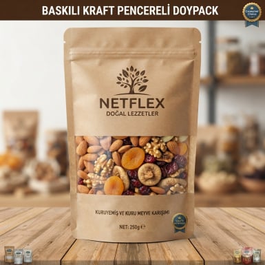 Kraft Pencereli Doypack Ambalaj 