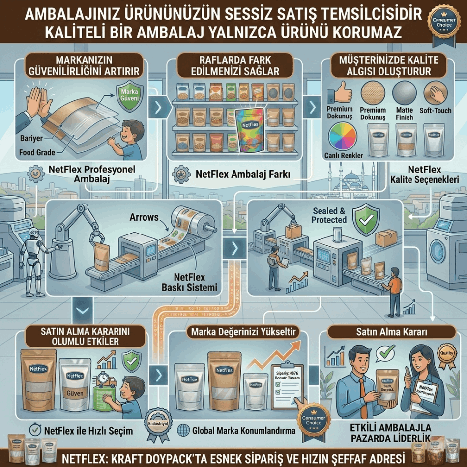 Kraft Pencereli Doypack Ambalaj 
