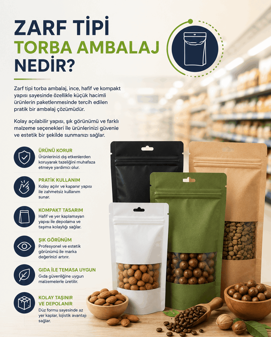 Zarf Tipi Torba Ambalaj