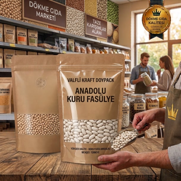 Valfli Kraft Kahve Doypack